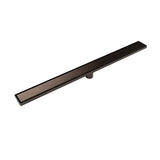 Stainless steel Quartz linear shower drain channel body with central 2-inch outlet connection