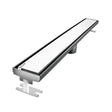 Quartz by ACO Solid Linear Shower Drain with Polished Chrome Grate