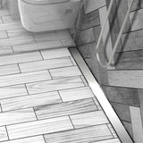 Quartz Solid Polished Chrome Linear Shower Drain for Walk In Shower