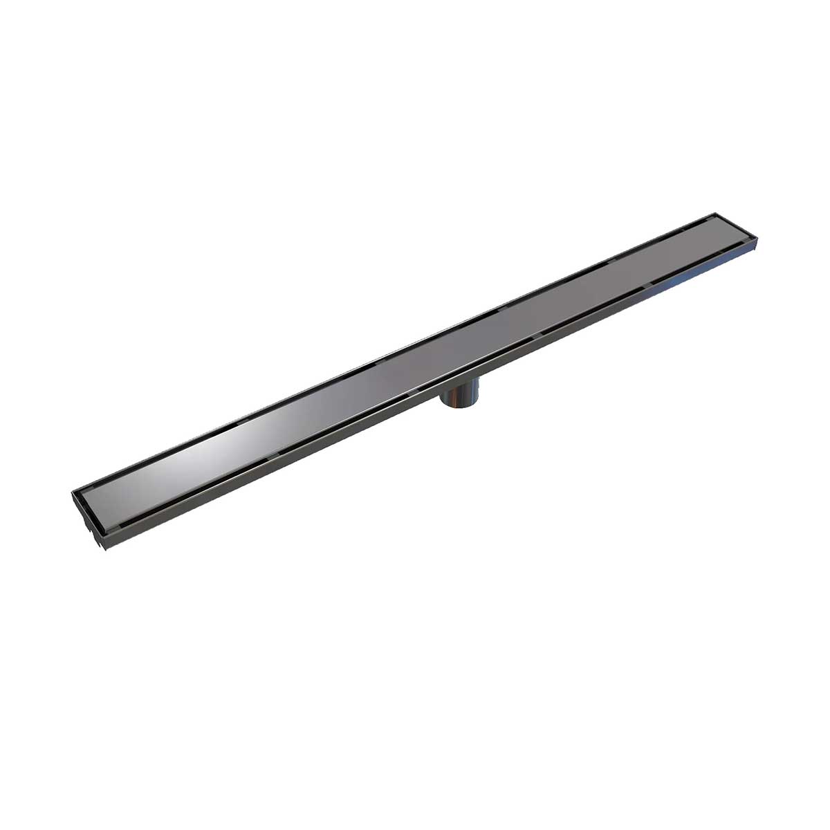 Polished Chrome Linear Shower Drain with Stainless Steel Channel