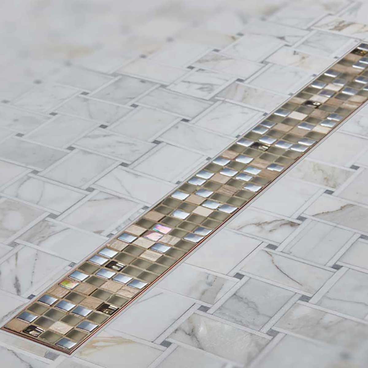 Quartz by ACO concealed tile insert drain for curbless shower installation