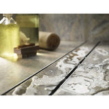 Brushed Stainless tile insert shower drain for modern walk-in shower