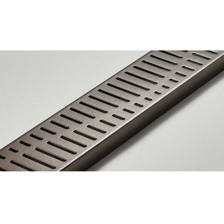 Quartz by ACO Wave decorative linear drain grate in Black Nickel finish