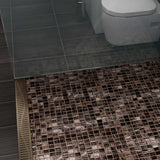 Premium Stainless Steel Linear Shower Drain with Wave Grate in Oil-Rubbed Bronze