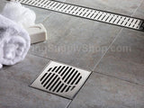 Quartz ShowerPoint Square Shower Drain Wave