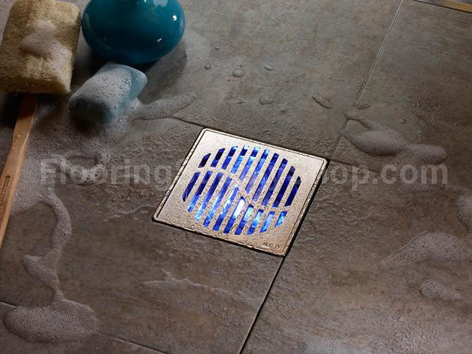 Quartz ShowerPoint Square Shower Drain Wave
