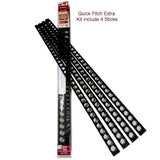 Quick Pitch Extra Kit with four black Plastic sticks on a white background