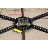 QuickPitch Universal Center Ring for Square Drain shown installed with SereneDrain Square Shower Drain