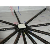 QuickPitch Universal Center Ring for Square Drain shown installed with SereneDrain Square Shower Drain