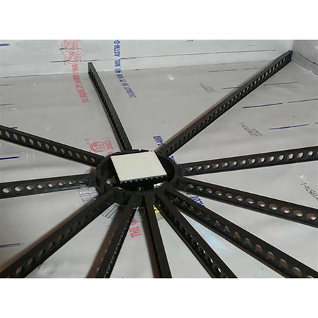 QuickPitch Universal Center Ring for Square Drain shown installed with SereneDrain Square Shower Drain