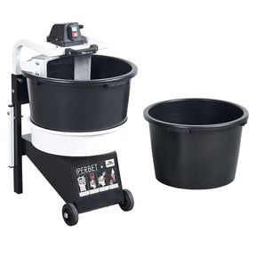 Raimondi IPERBET power mixer with rotating 12 gallon bucket for thinset and mortar