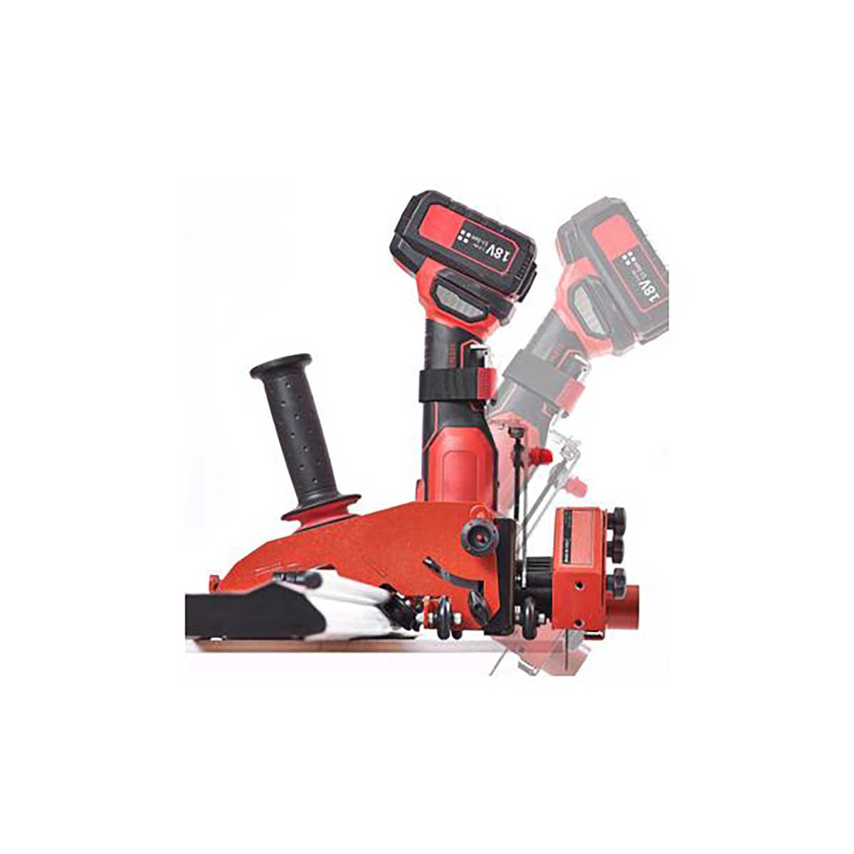 Large format porcelain tile cutting system with grinder included