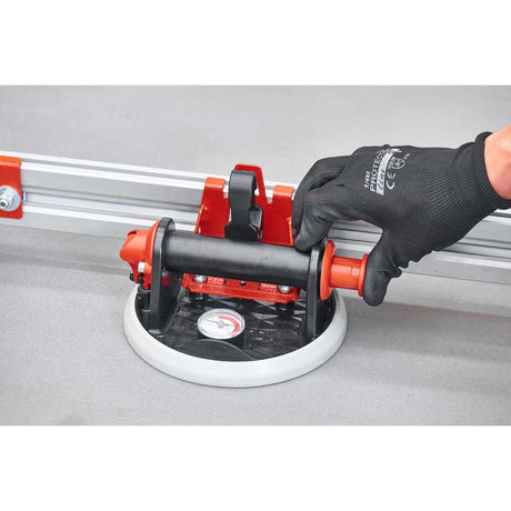 Raimondi RV175 vacuum lifter with replaceable rubber cup for tile installation