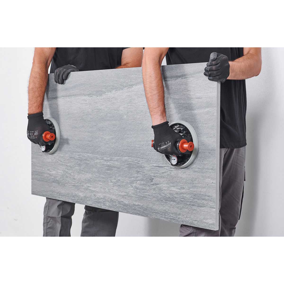 Raimondi LTVSCGN tile handling suction cup with pressure monitoring gauge
