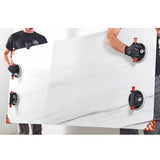 Professional vacuum tile lifter for textured porcelain and ceramic tile surfaces