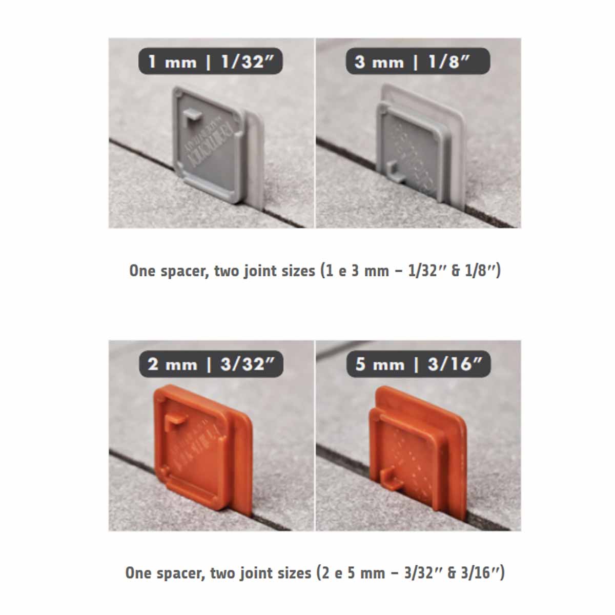 Raimondi Double Spacers Removable and Reusable Dual Size