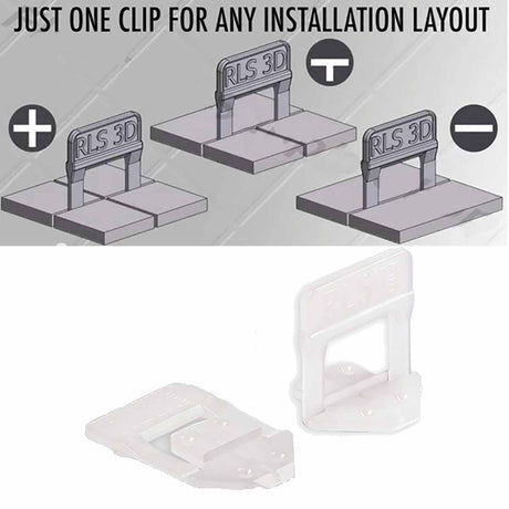 Raimondi Tile Leveling Lippage System RLS 3D 1.5mm Spacers
