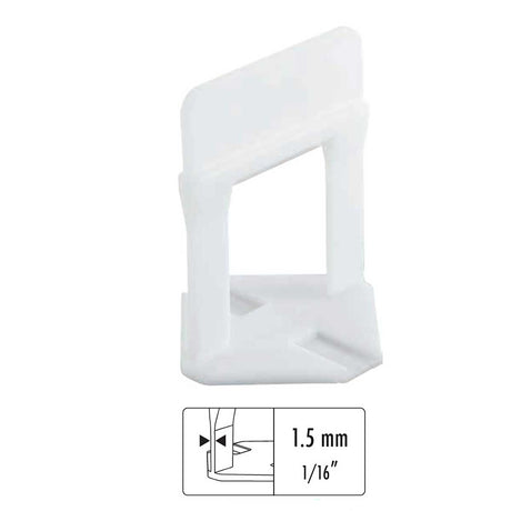 Raimondi RLS large tile leveling clips 1.5mm for thick porcelain tile installation