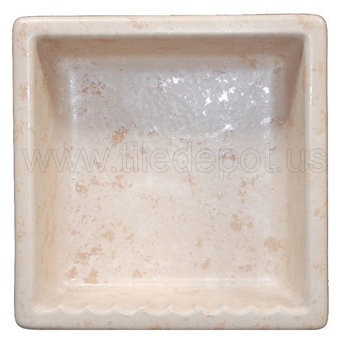 Recessed Shampoo - Square Porcelain - Stone
