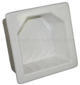 Porcelain Hotel Mini Soap Dish 6x6 White Glossy