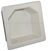 Porcelain Hotel Mini Soap Dish 6x6 Biscuit Matte
