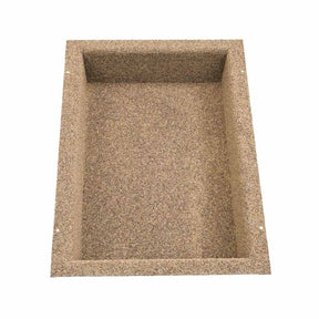 Recess-It Rectangle Ready-to-Tile Shower Niche showing rough niche before tile installation