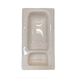 Recessed Shampoo Soap Porcelain Narrow Biscuit Glossy