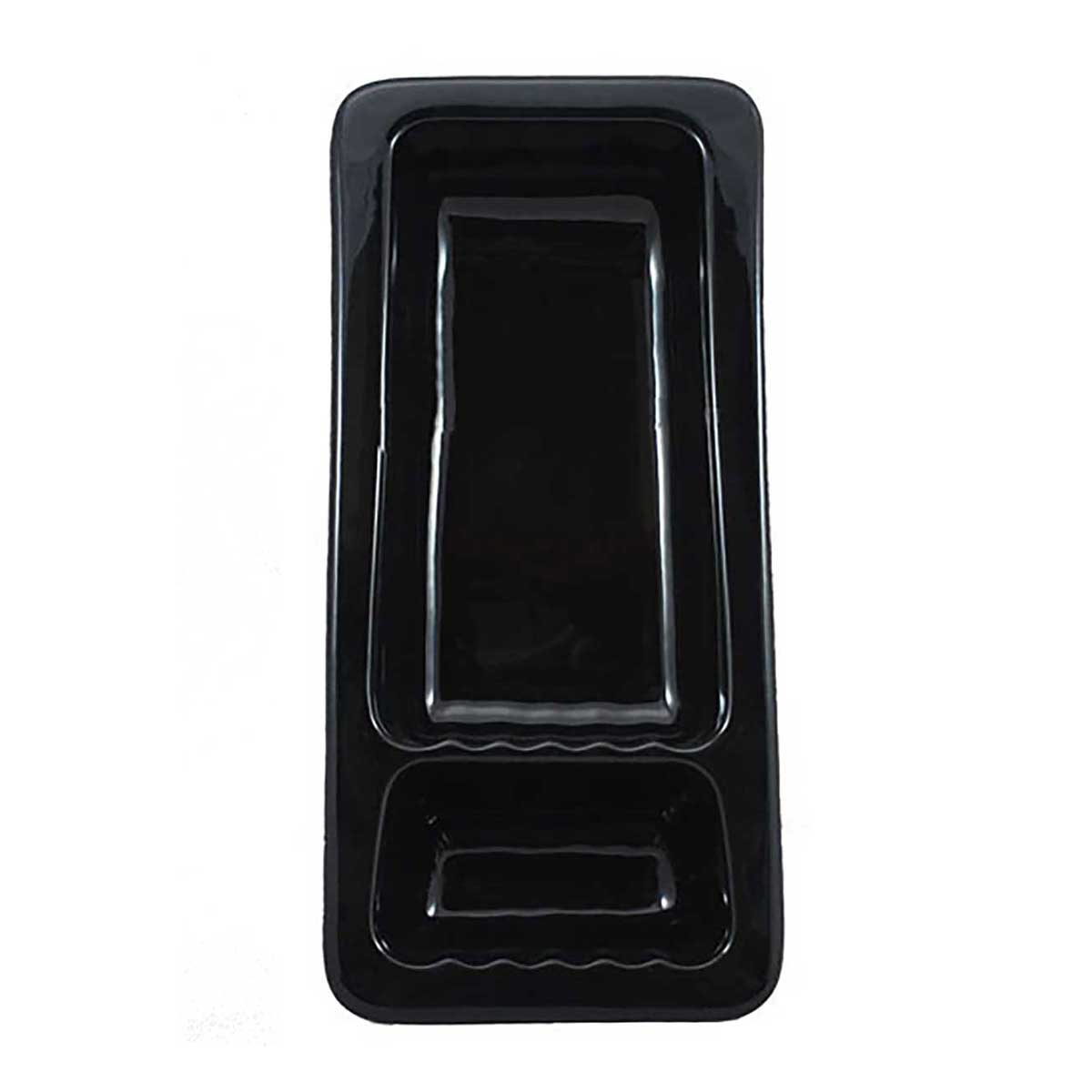 Recessed Shampoo Soap Porcelain Narrow Black Glossy