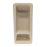 Recessed Shampoo Soap Porcelain Narrow Parchment Glossy