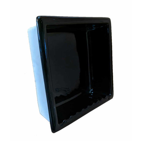 Recessed Shampoo Square Porcelain Black Glossy