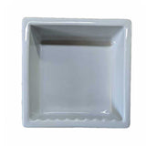 Recessed Shampoo Square Porcelain Sterling Silver