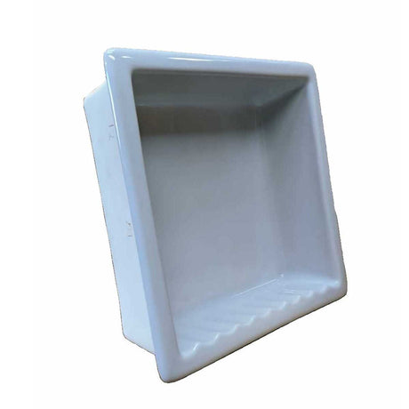 Recessed Shampoo Square Porcelain Sterling Silver