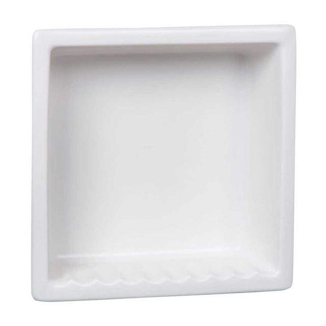 Recessed Shampoo Square Porcelain White Matte