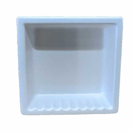 Recessed Shampoo Square Porcelain White Matte