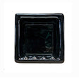 Black glossy 6x6 recessed porcelain soap dish front view