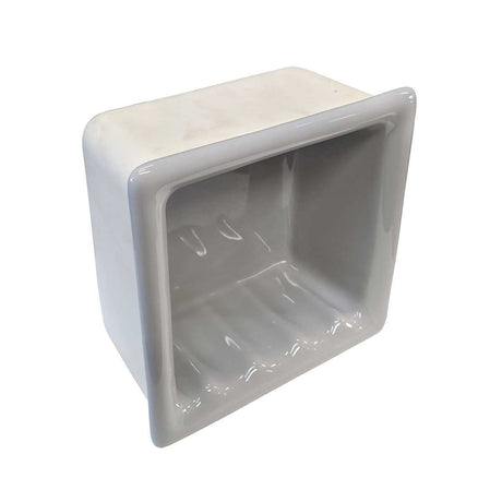 Built-in ceramic soap dish for bathroom shower tile walls