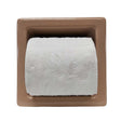 Porcelain Recessed Tissue Holder Mexican Sand Glossy with Toilet Paper Roll insert