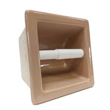 Porcelain Recessed Tissue Holder Mexican Sand Glossy