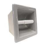 Porcelain Recessed Tissue Holder Sterling Silver Glossy