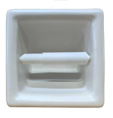 Porcelain Recessed Tissue Holder - White Matte