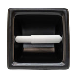 Porcelain Recessed Tissue Holder Black Matte