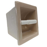 Porcelain Recessed Tissue Holder Parchment Glossy