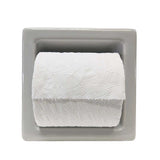 Porcelain Recessed Tissue Holder Sterling Silver Glossy