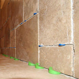 Adjustable Tile Wedge Spacer demo in wall and floor tile