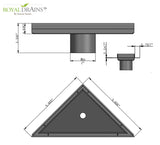 SereneDrains Triangle Shower Drain Tile Insert