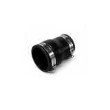 Flexible rubber reducing coupling with stainless steel clamps