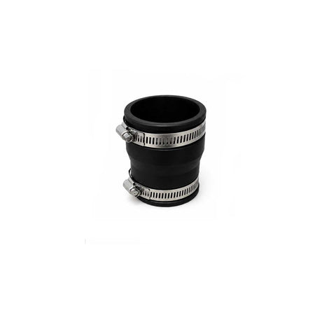 Rubber reducing coupling with two stainless steel clamps