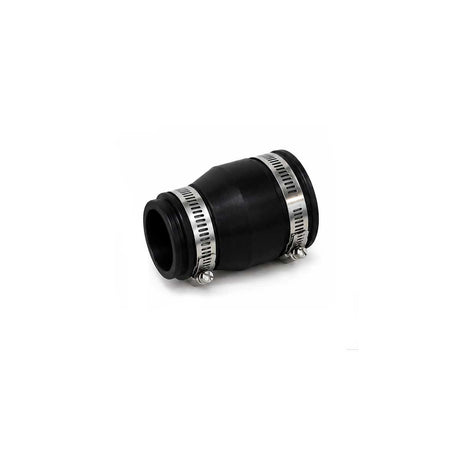Flexible rubber reducing coupling angled view