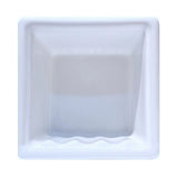 SereneDrains Ceramic Recessed Soap Dish White Glossy 6x6 Holder Shower Wall Mount Tray