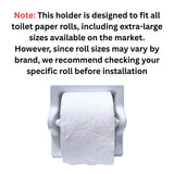 SereneDrains Ceramic Recessed Toilet Paper Holder White Glossy Extended Extra Large Bathroom Tissue Roll
